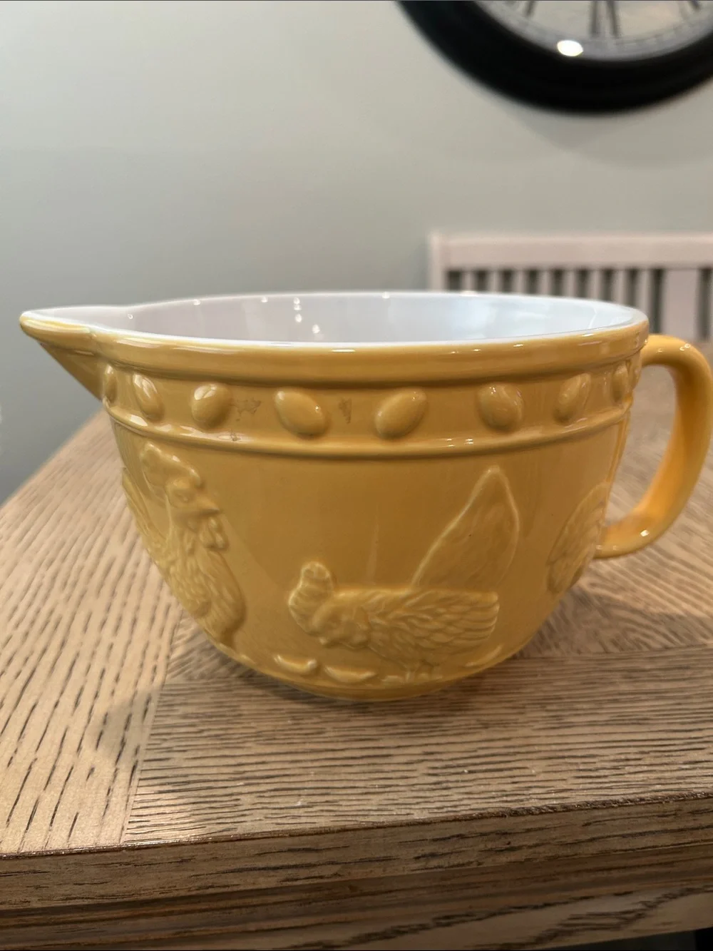 Vintage ND exclusive Yellow Ceramic Mixing Bowl with Rooster Motif